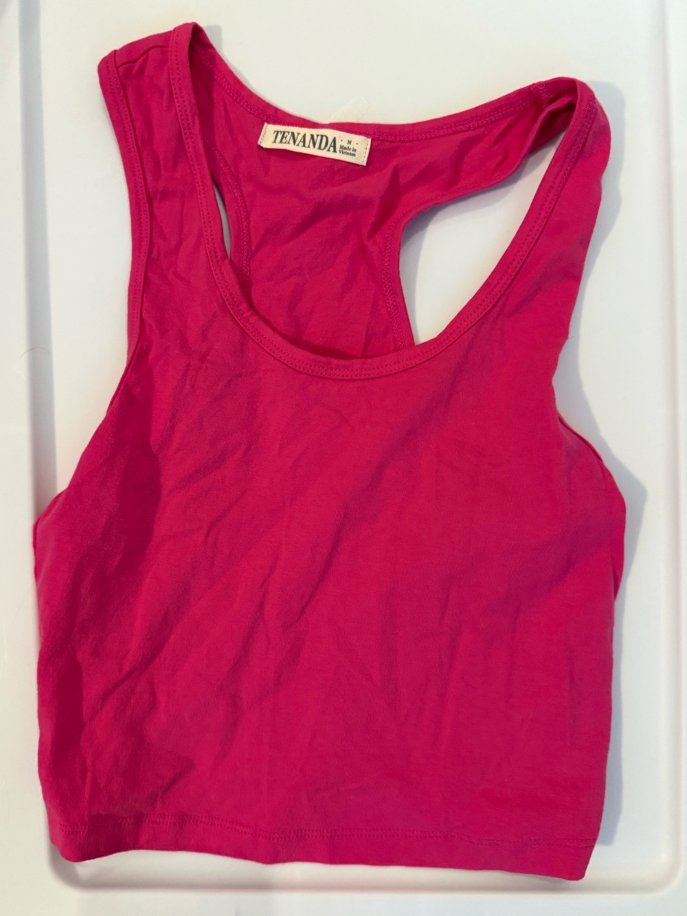 Tenanda Hot Pink Racerback Tank Top